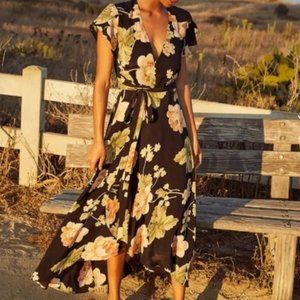 Christy Dawn Autumn Dress in Night Peony size Small